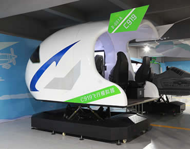 國産大飛機C919模拟艙